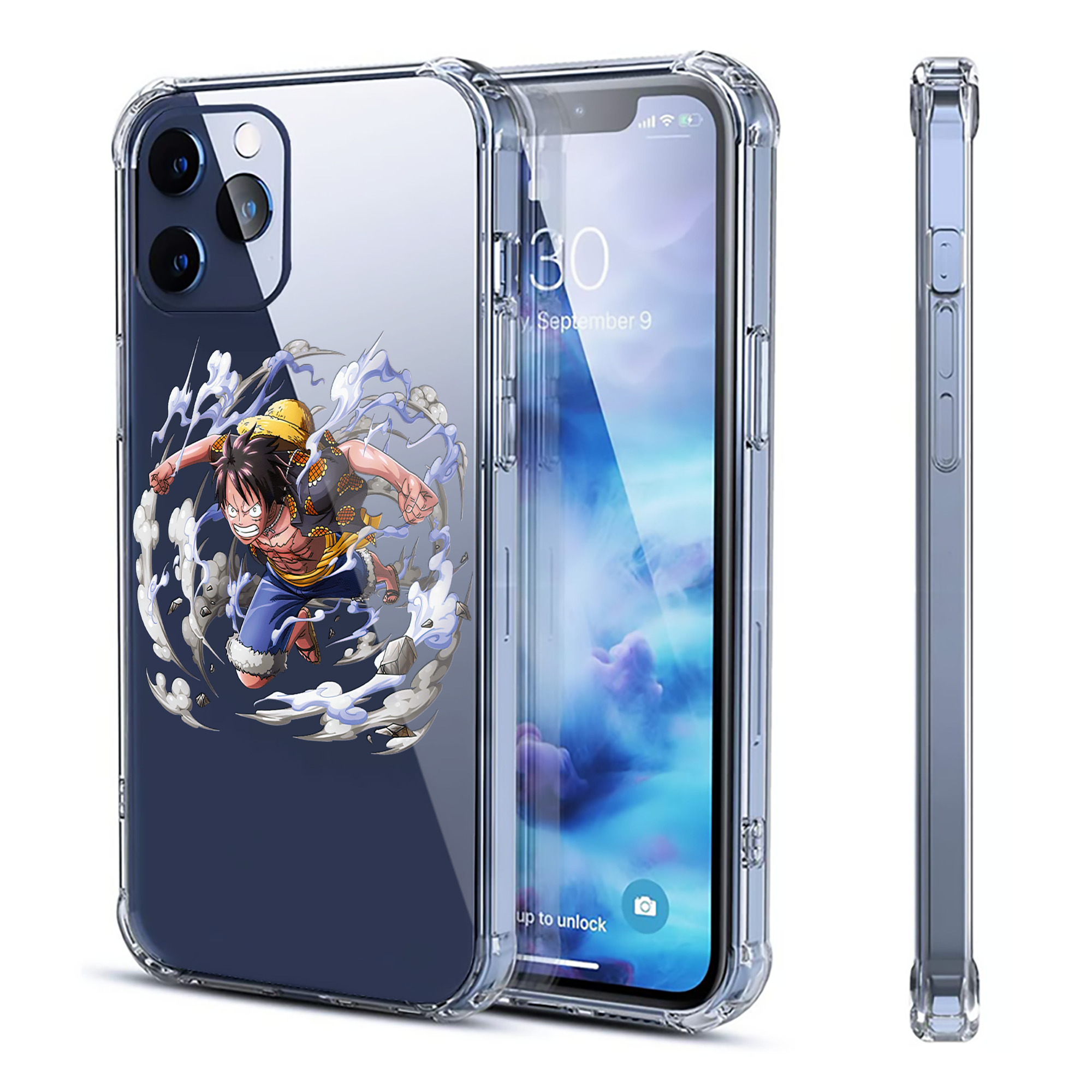 （画像用） ワンピース モンキー・D・ルフィ ONE PIECE Monkey D. Luffy 【iPhone 12シリーズ対応】透明スマホケース（クリアソフトケース）